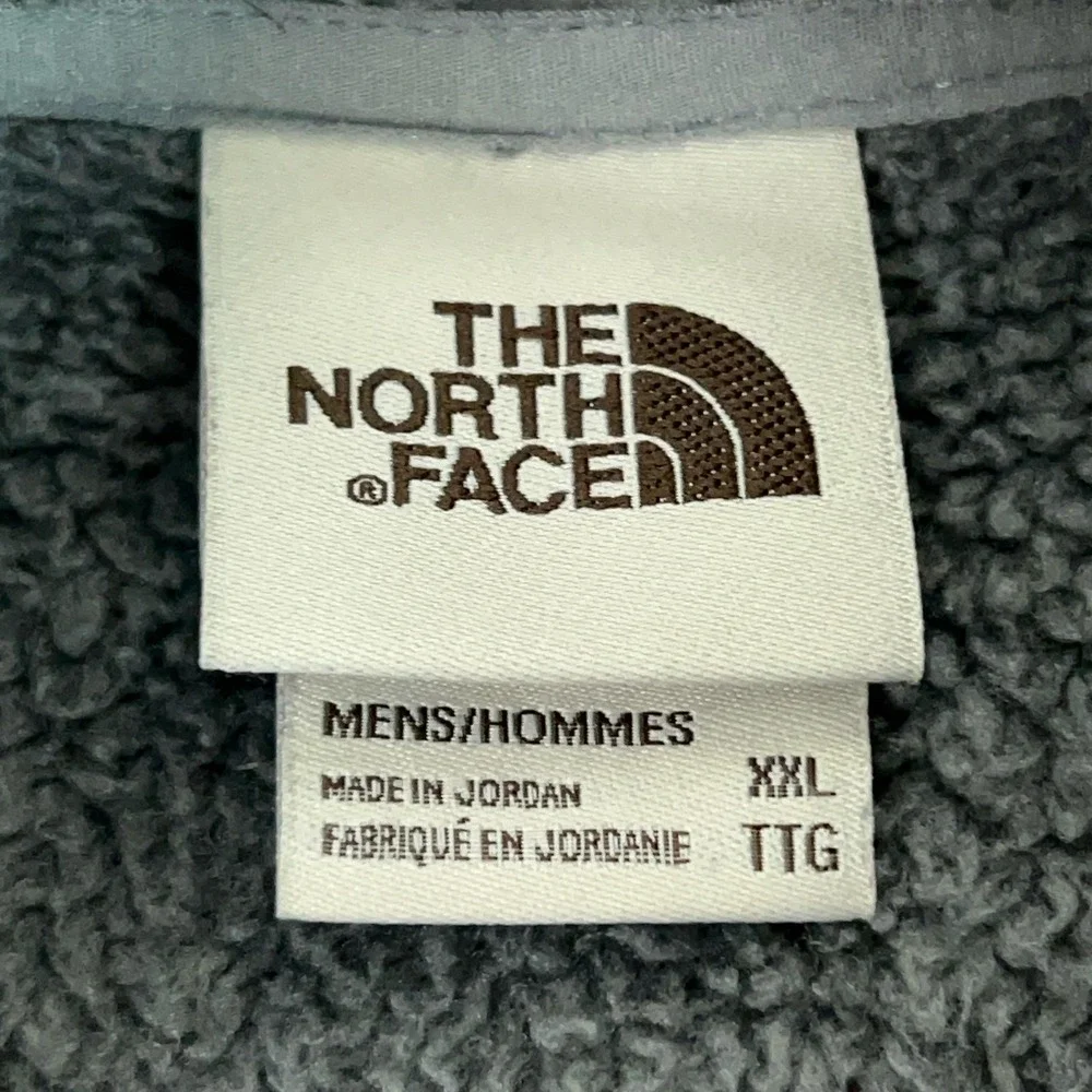 North‎ Face Pullover Mens 2XL Gray Fleece Quarter Zip Long Sleeve Hiking Top